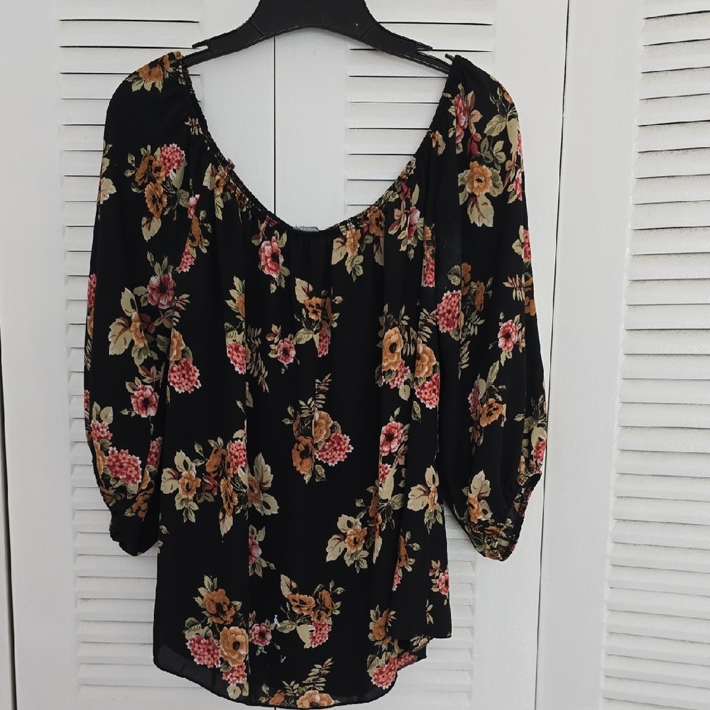 Charlotte Russe Multicolor Floral Blouse